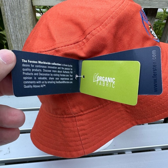 NEW with tags FERSTEN WORLDWIDE Cotton twill orange bucket hat Unisex - Picture 3 of 8